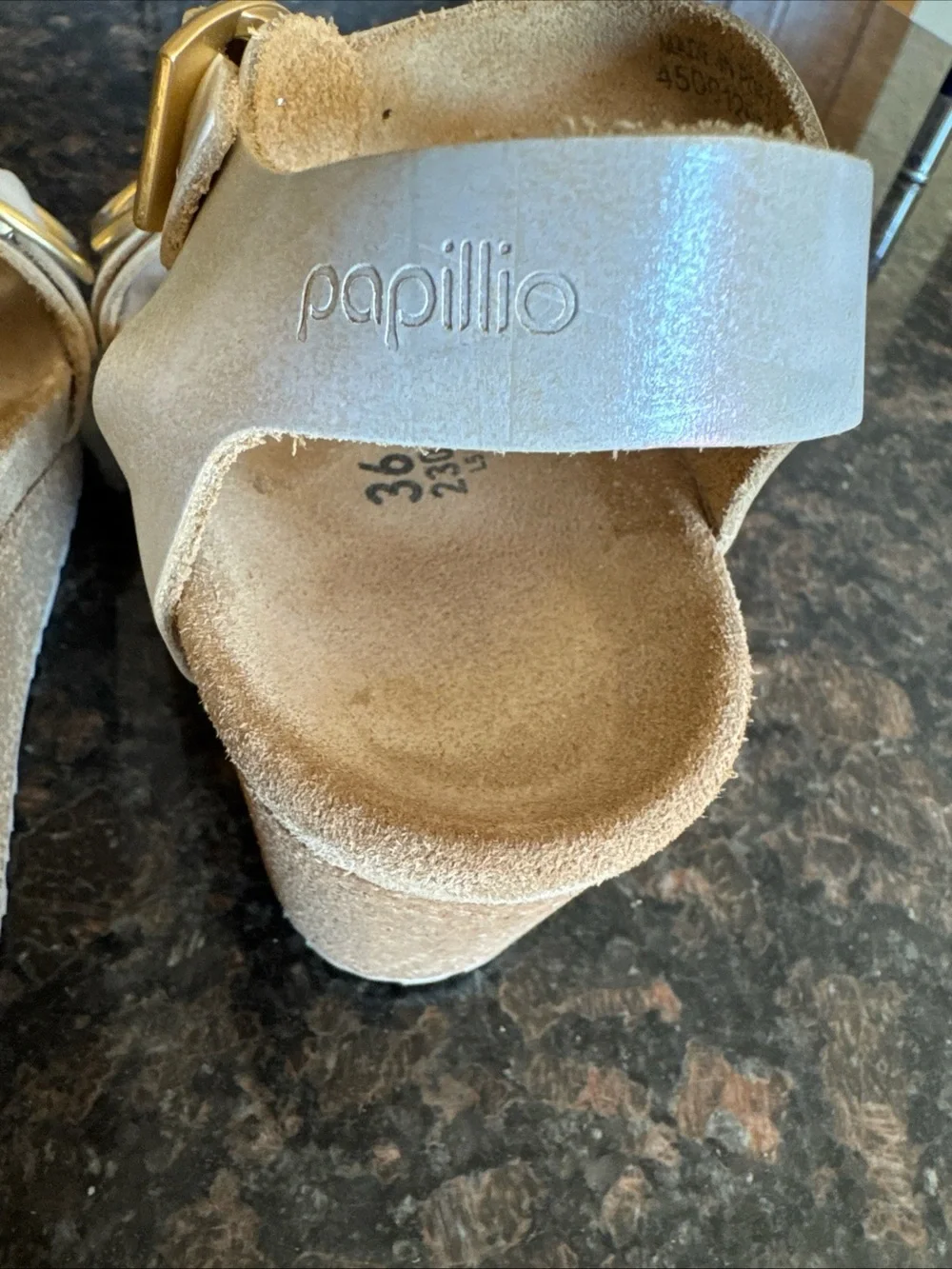 Birkenstock Papillo Soley Wedge Sandal Nubuck Leather 36 EU
